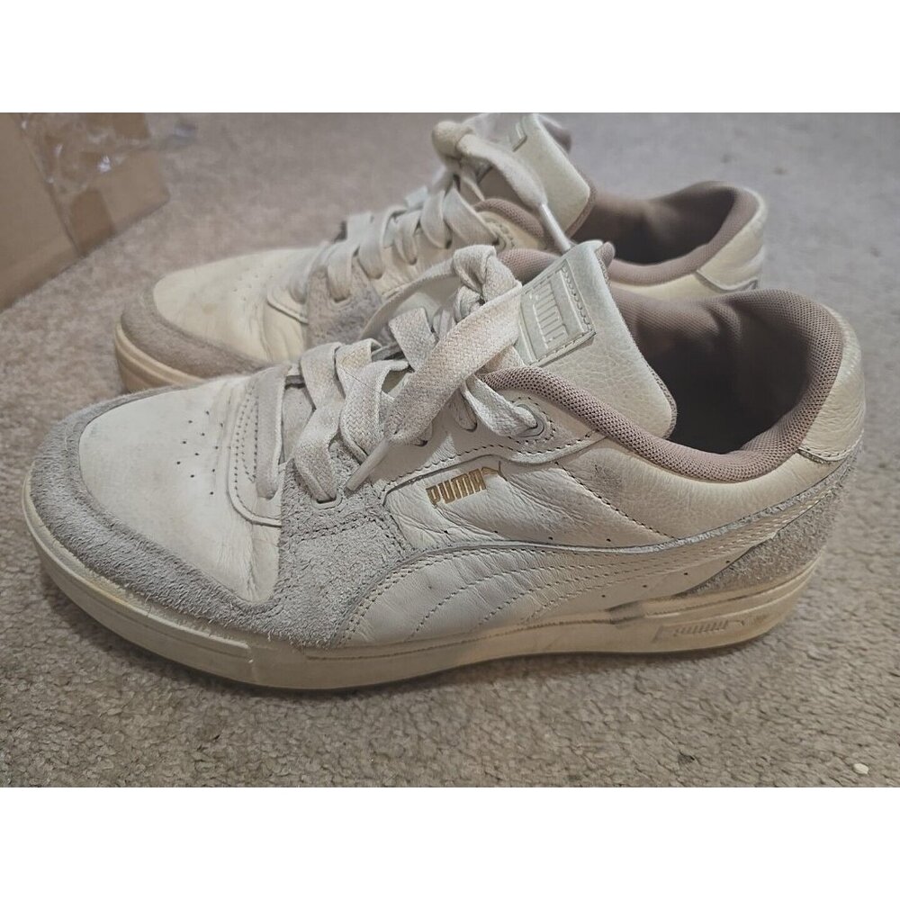 Puma Ca Pro Lux Prm Lace Up  Mens White Sneakers Casual Shoes 39013302